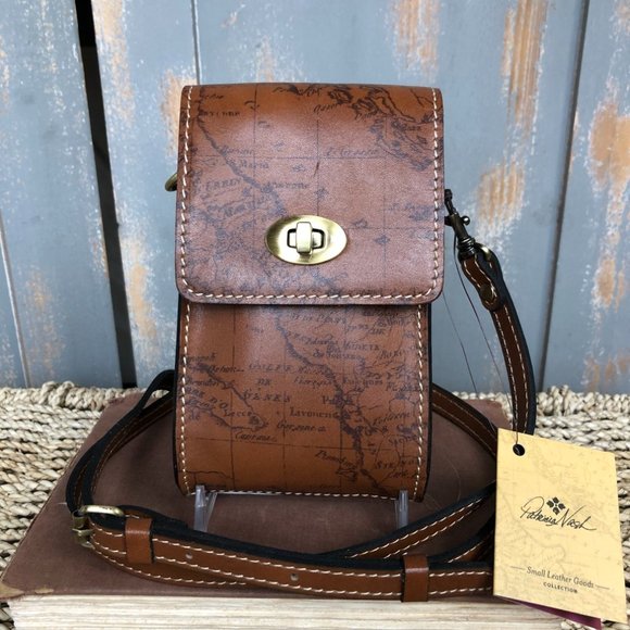 Patricia Nash Handbags - Patricia Nash Rivella Leather Crossbody Signature Map